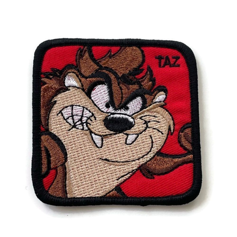 Taz Looney Tunes Square Trucker Embroidered Sew On Patch